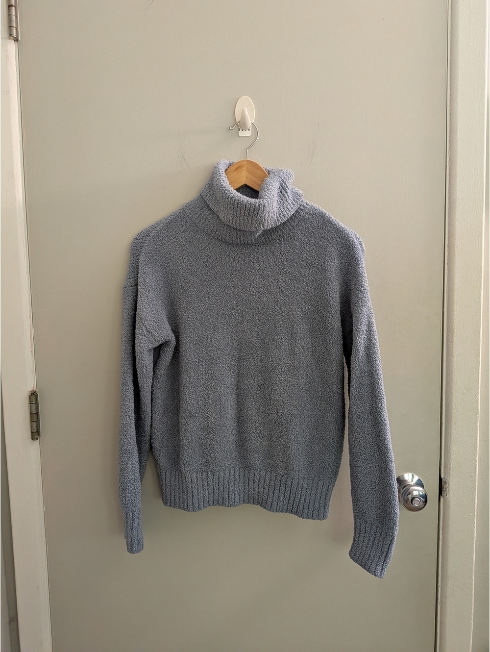 Pink Republic Light Blue Turtleneck Sweater Soft Girl Light Academy Cozy Norm